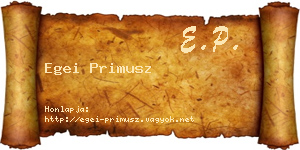 Egei Primusz névjegykártya